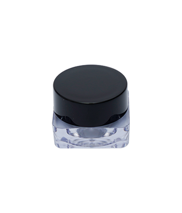 HN3376-Botella de embalaje cosmética con tapa de rosca negra