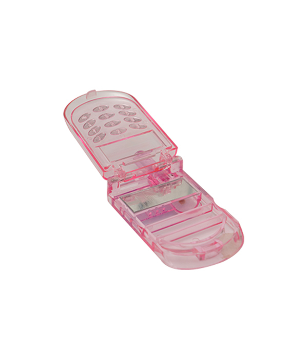HN0373-Caja de polvo en forma de rosa transparente