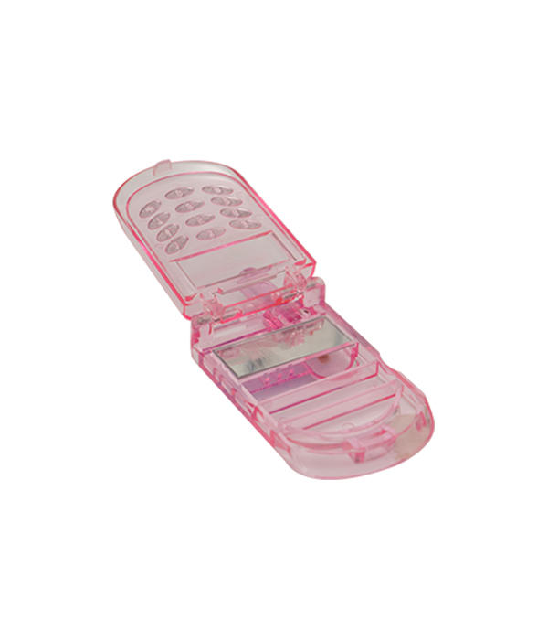 detail of HN0373-Caja de polvo en forma de rosa transparente